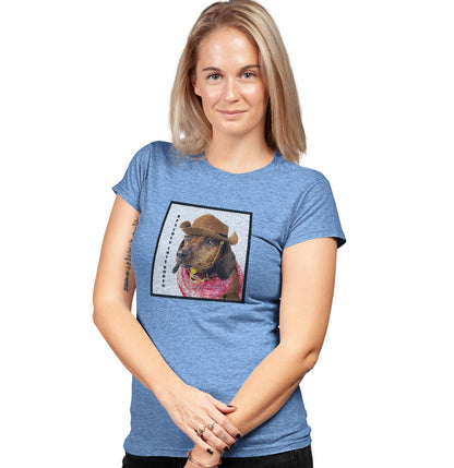 Rodeo Dachshund - Women's Tri-Blend T-Shirt