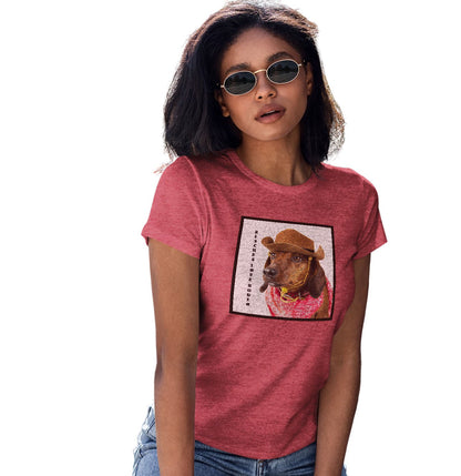 Rodeo Dachshund - Women's Tri-Blend T-Shirt