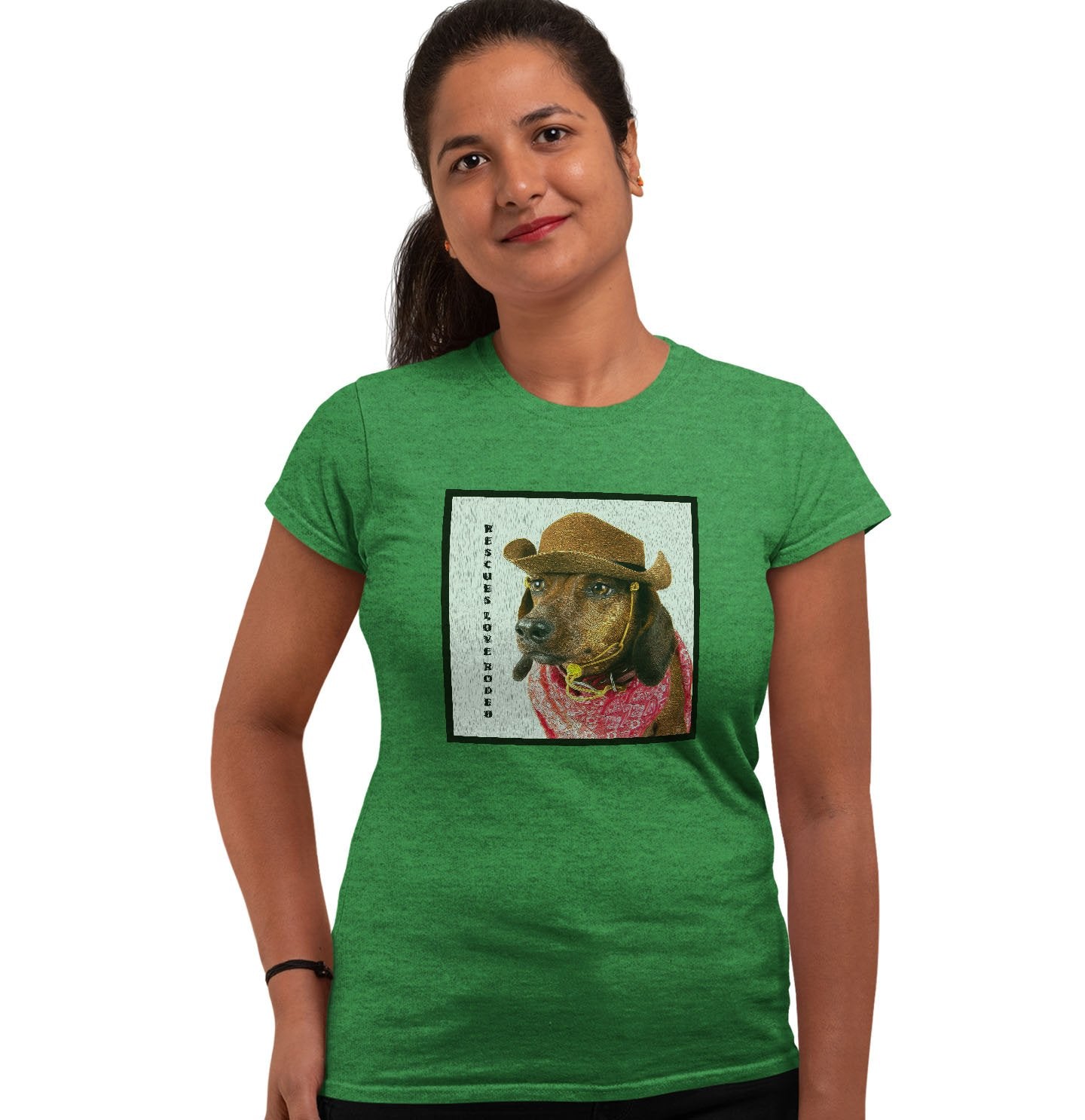 Rodeo Dachshund - Women's Fitted T-Shirt