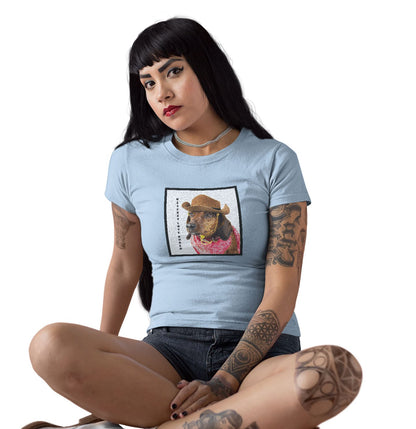 Rodeo Dachshund - Women's Fitted T-Shirt