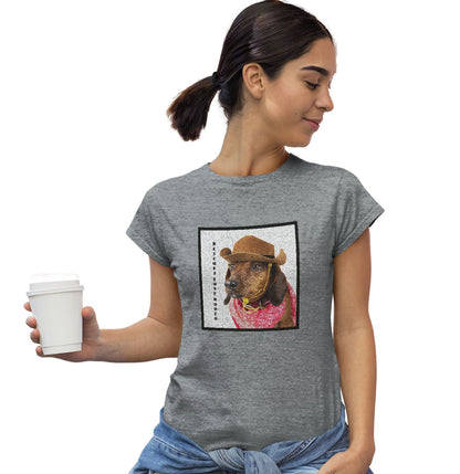 Rodeo Dachshund - Women's Fitted T-Shirt