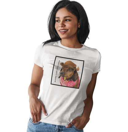 Rodeo Dachshund - Women's Fitted T-Shirt