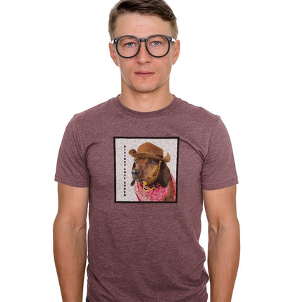 Rodeo Dachshund - Adult Tri-Blend T-Shirt