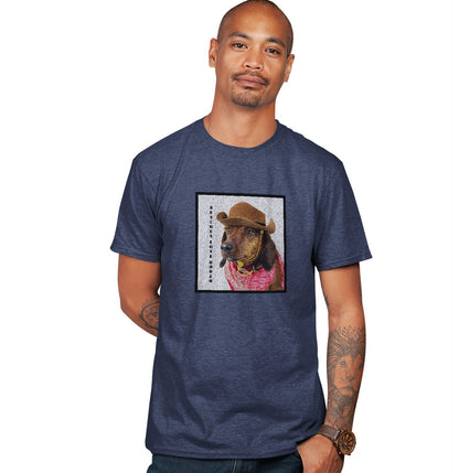 Rodeo Dachshund - Adult Tri-Blend T-Shirt