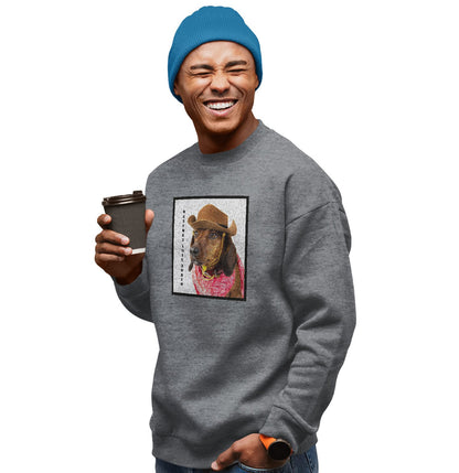 Rodeo Dachshund - Adult Unisex Crewneck Sweatshirt