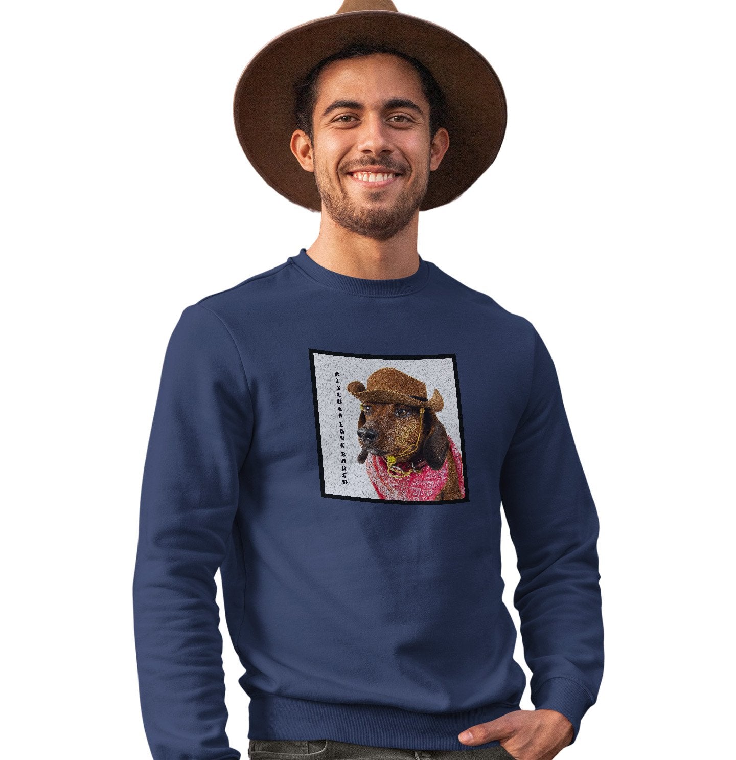 Rodeo Dachshund - Adult Unisex Crewneck Sweatshirt