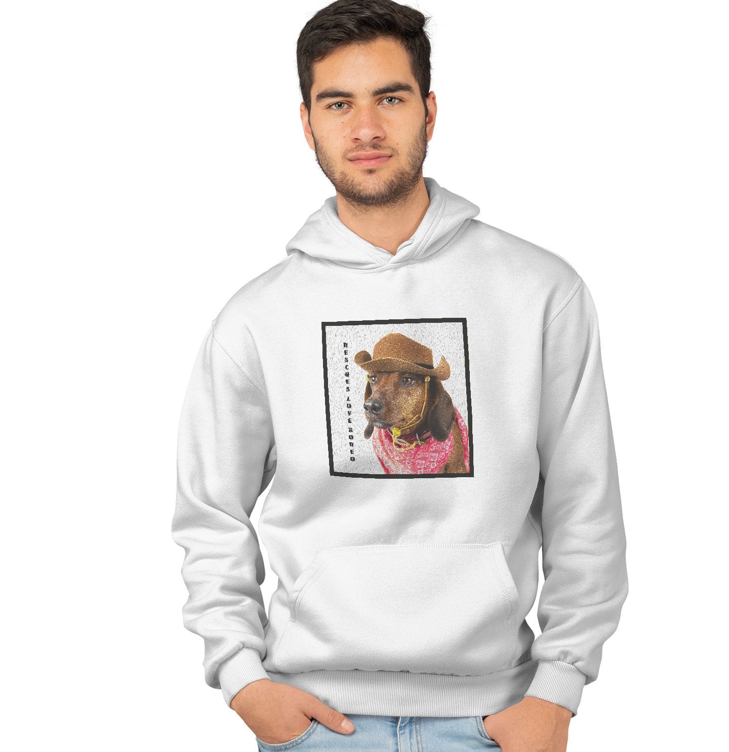 Rodeo Dachshund - Adult Unisex Hoodie Sweatshirt