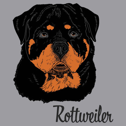 Rottweiler Headshot - Adult Unisex Long Sleeve T-Shirt