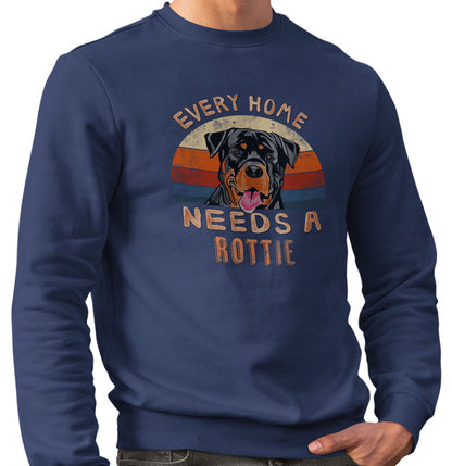 Every Home Needs a Rottweiler - Adult Unisex Crewneck Sweatshirt