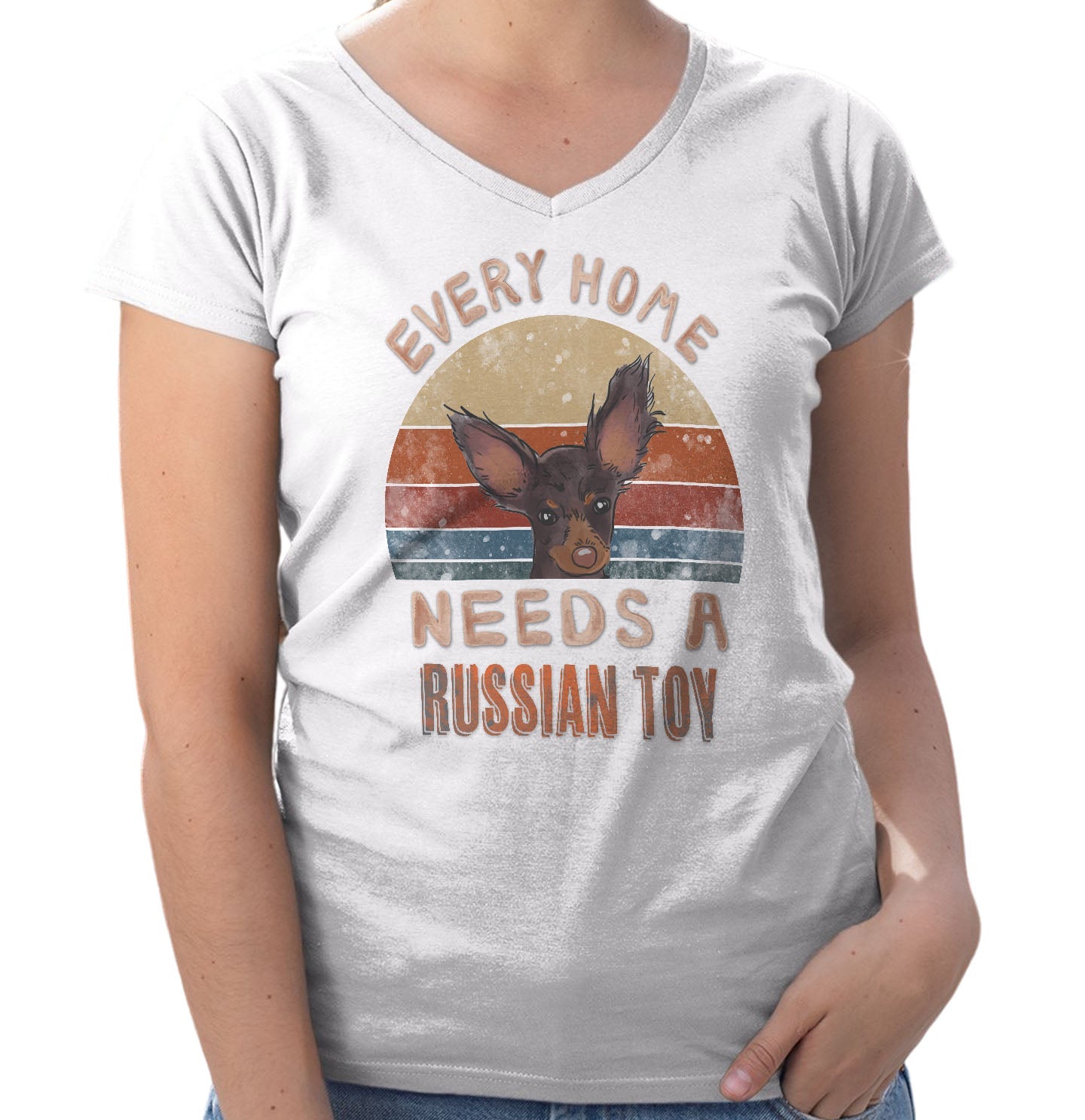 Every Home Needs a Russian Toy - Women's V-Neck T-Shirt