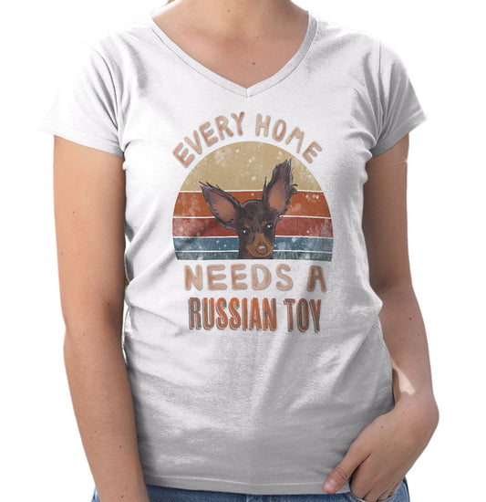 Every Home Needs a Russian Toy - Women's V-Neck T-Shirt