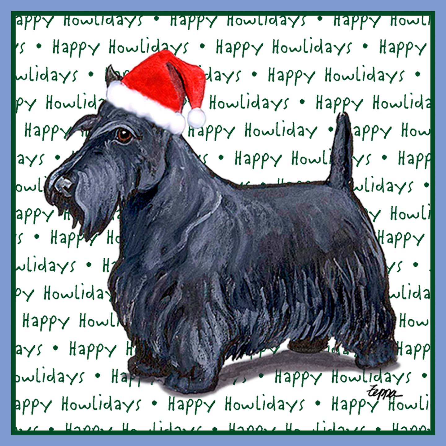 Scottish Terrier Happy Howlidays Text - Women's Tri-Blend T-Shirt