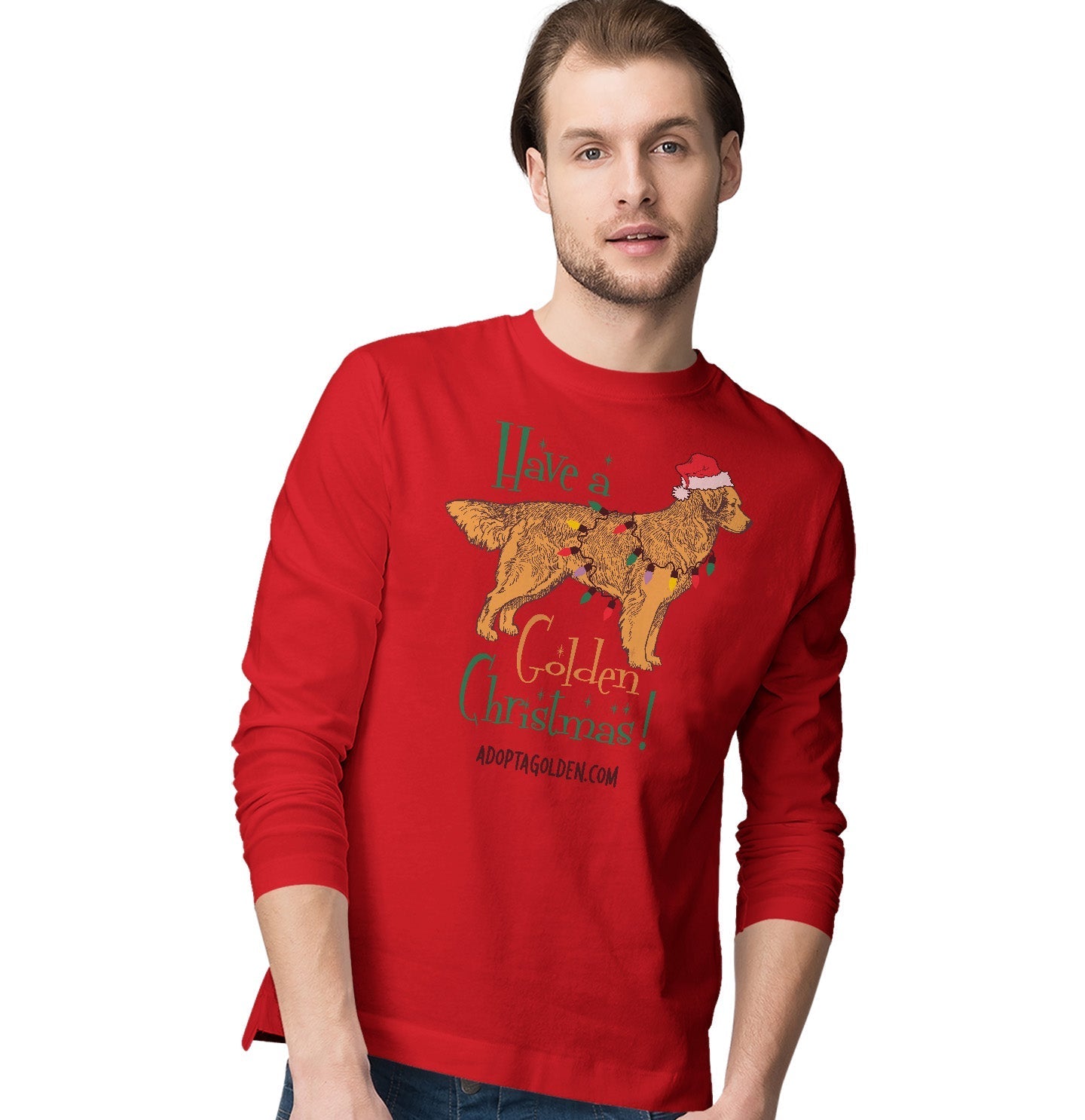 SEVA GRREAT Golden Christmas - Adult Unisex Long Sleeve T-Shirt