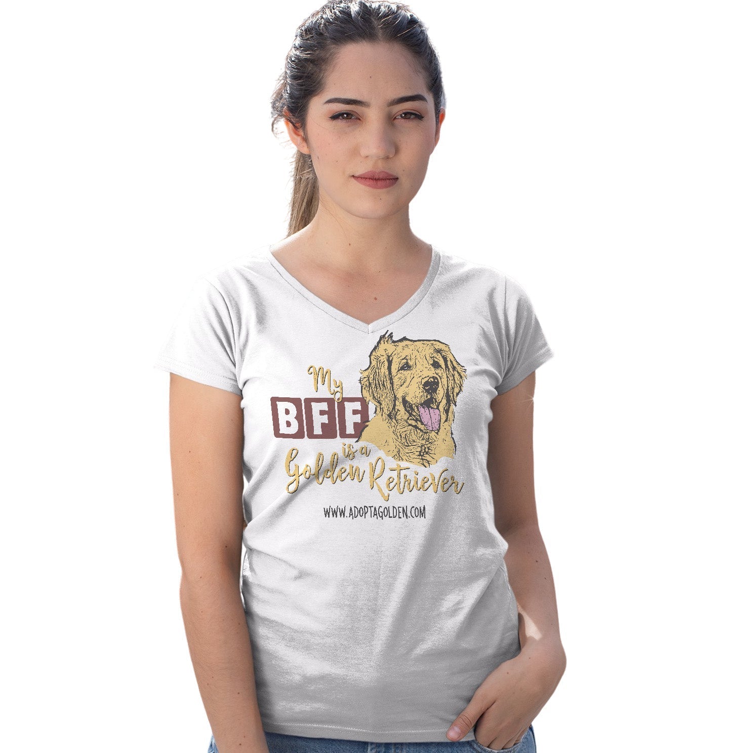 SEVA GRREAT BFF - Women's V-Neck T-Shirt