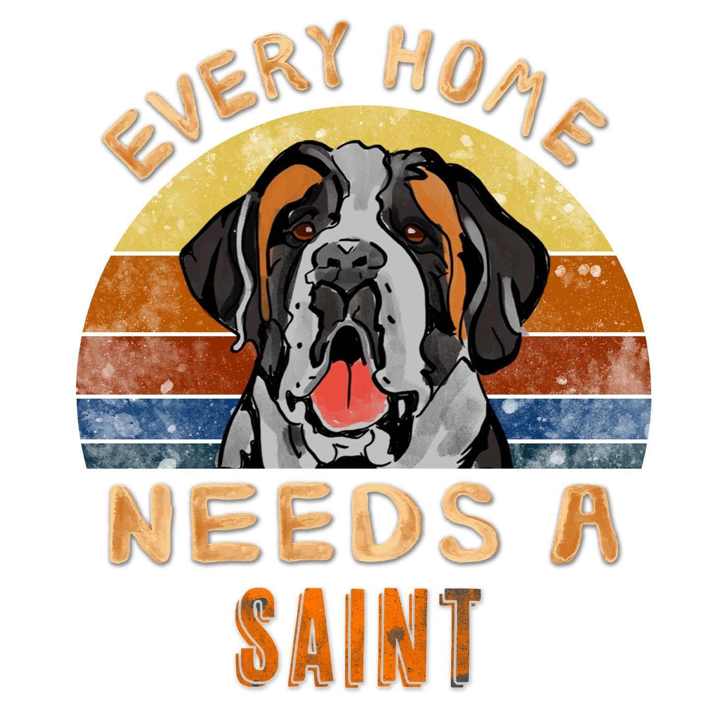 Every Home Needs a Saint Bernard - Women's V-Neck T-Shirt