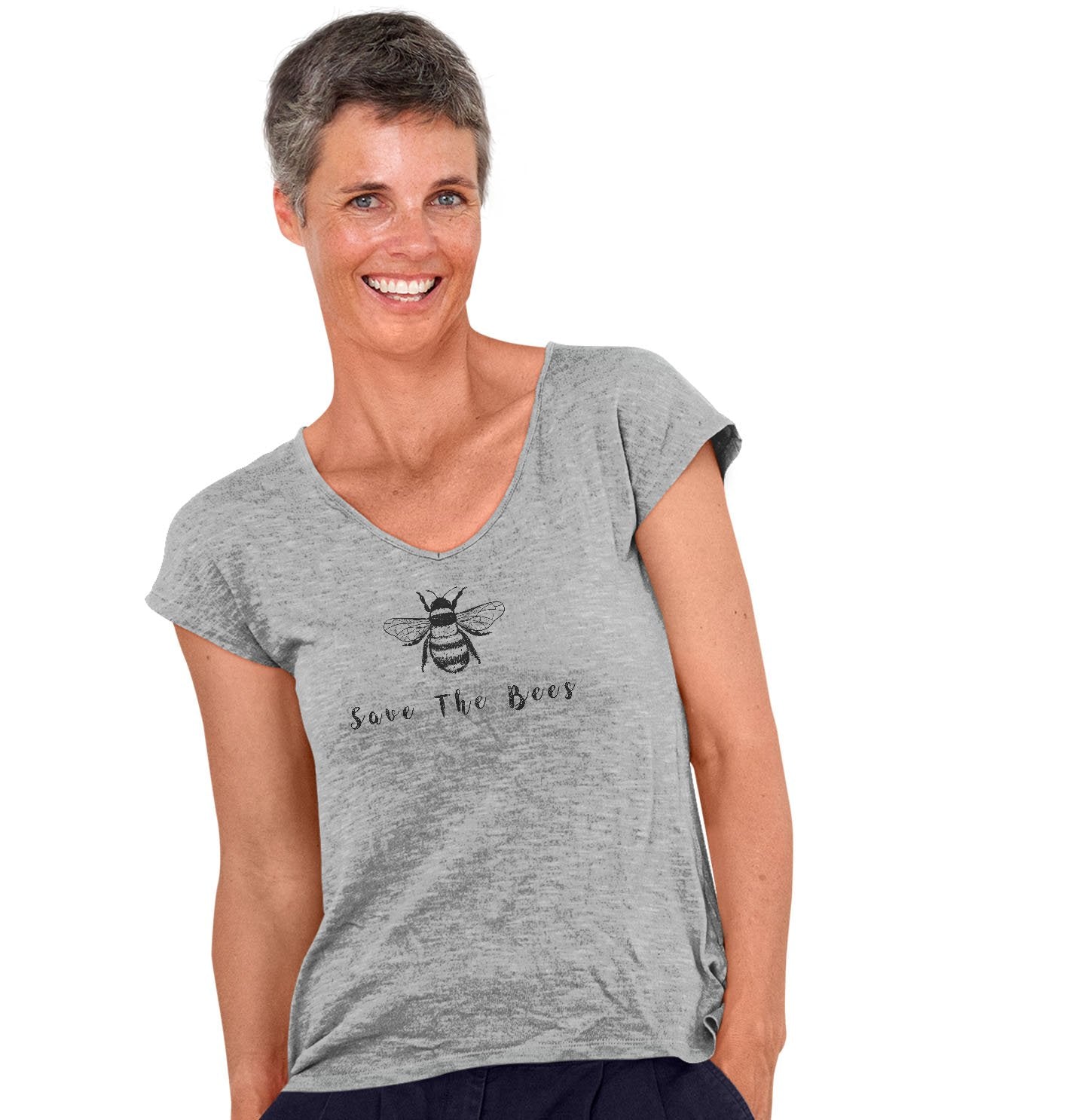 Save the Bees - Women's V-Neck T-Shirt