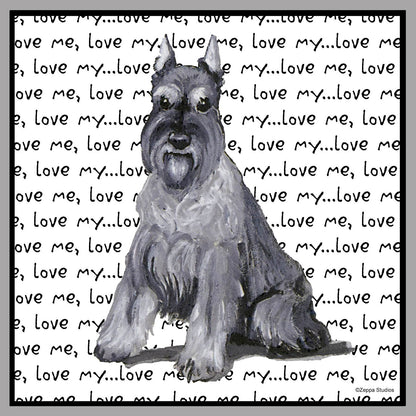 Schnauzer Love Text - Women's V-Neck T-Shirt