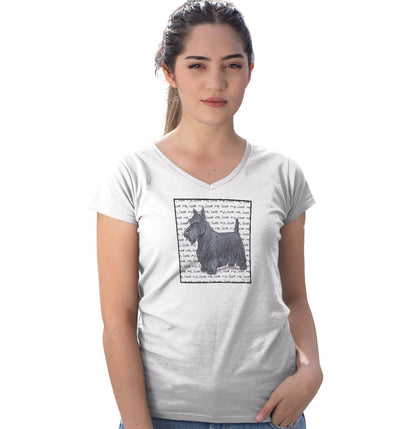 Scottie Love Text - Women's V-Neck T-Shirt