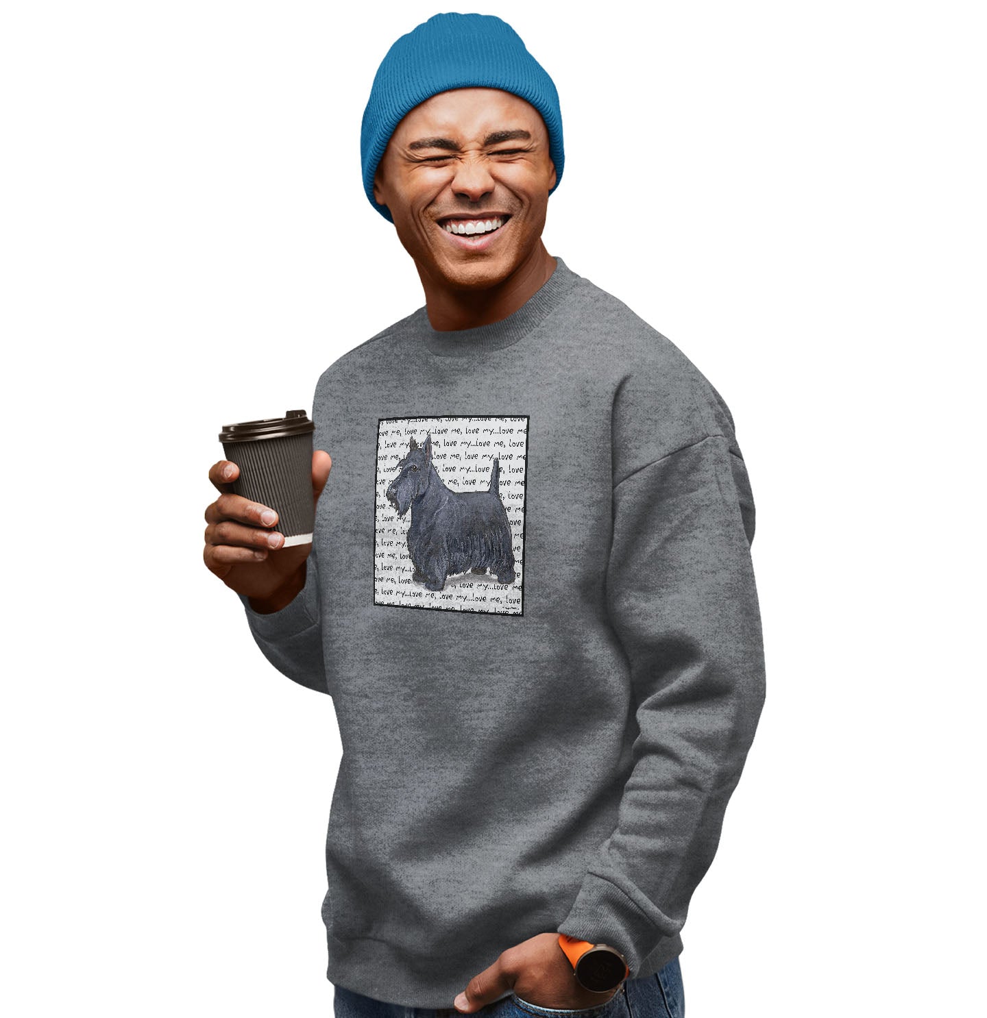 Scottie Love Text - Adult Unisex Crewneck Sweatshirt