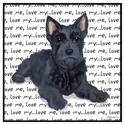 Scottie Puppy Love Text - Women's V-Neck T-Shirt