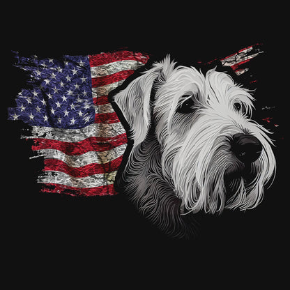 Patriotic Sealyham Terrier American Flag - Women's V-Neck T-Shirt