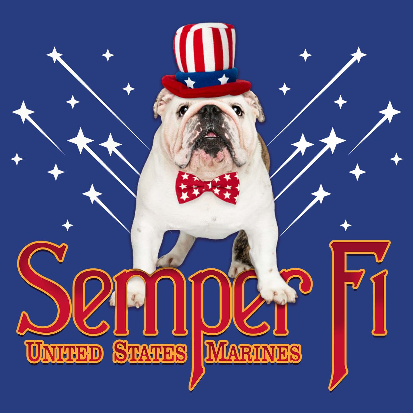 Semper Fi Bulldog - Women's Fitted T-Shirt