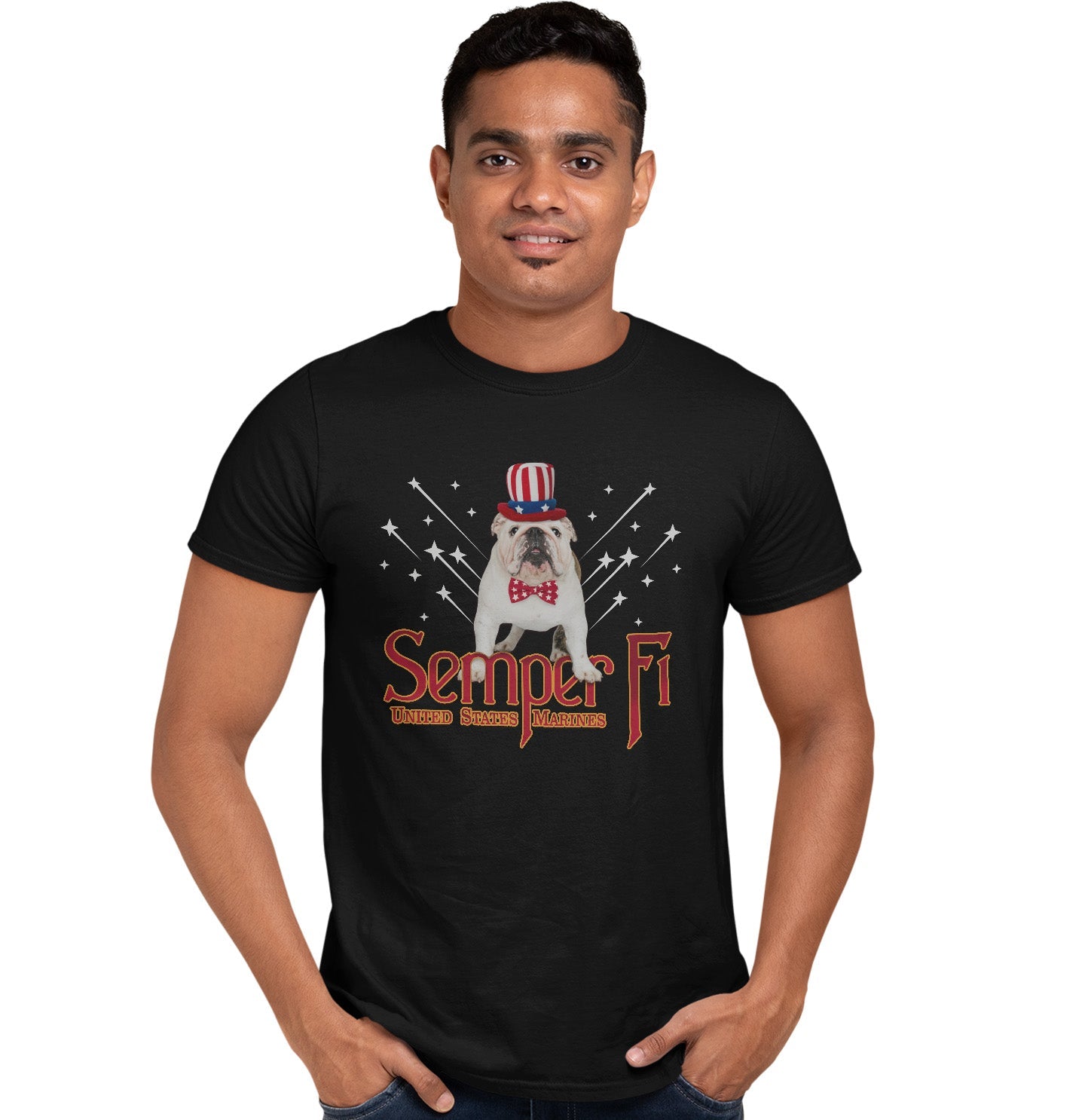 Semper Fi Bulldog - Adult Unisex T-Shirt