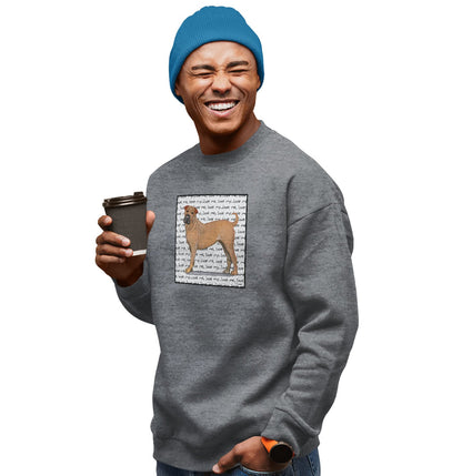 Shar Pei Love Text - Adult Unisex Crewneck Sweatshirt