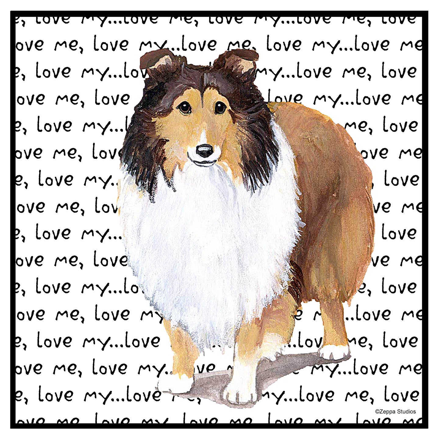 Sheltie Love Text - Women's V-Neck T-Shirt