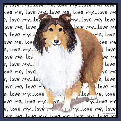 Sheltie Love Text - Adult Unisex Crewneck Sweatshirt