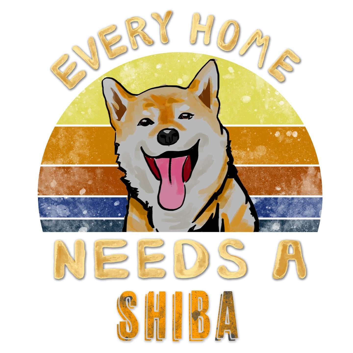 Every Home Needs a Shiba Inu - Women's V-Neck T-Shirt