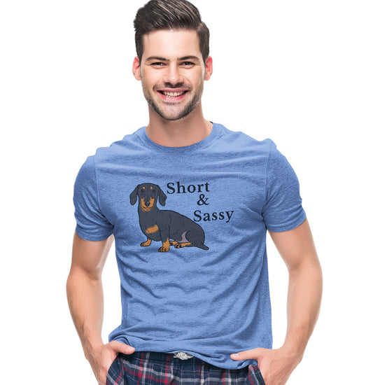 Short and Sassy | Dachshund | Wiener Dog - Tri-Blend T-Shirt