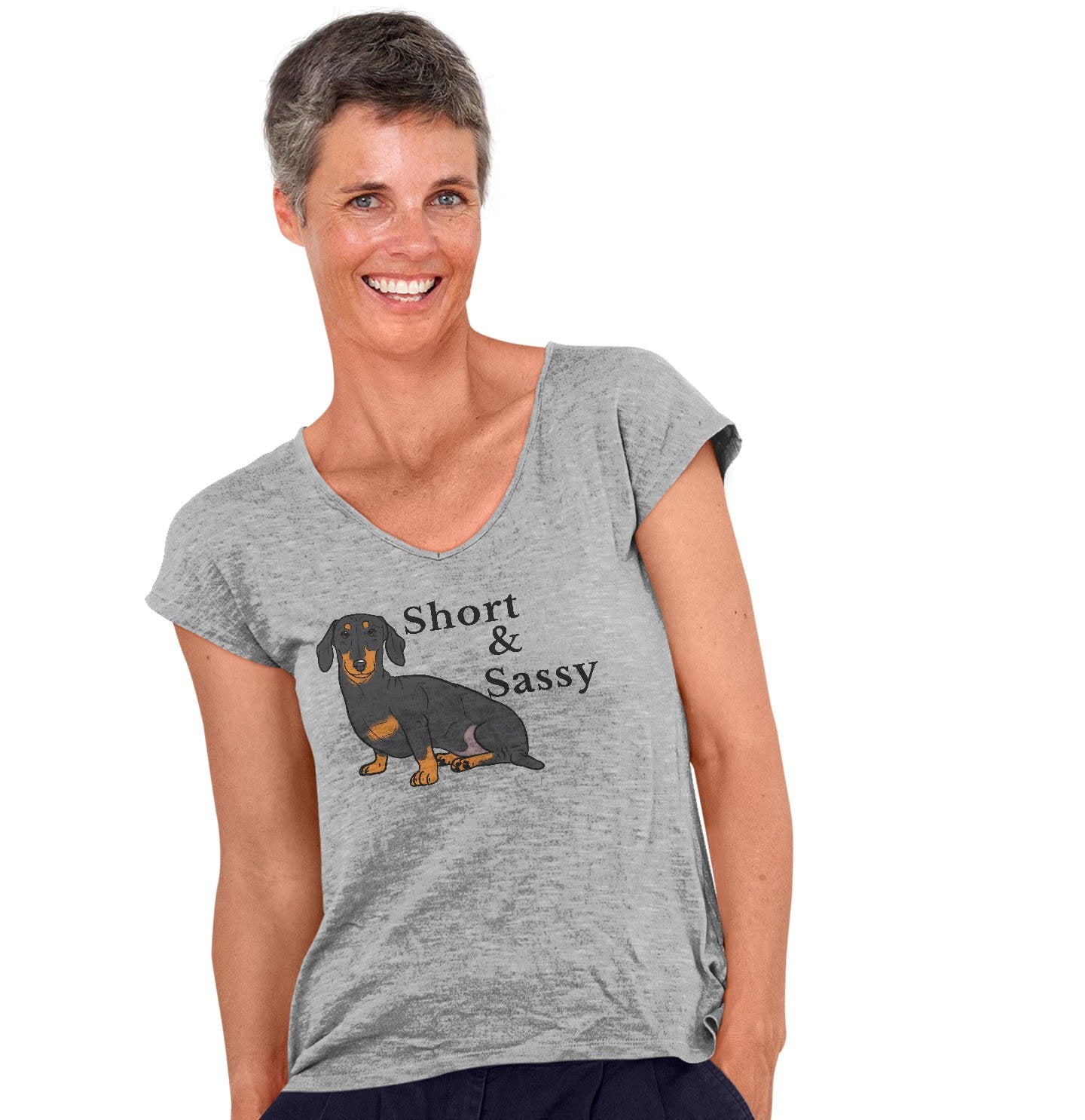 Short and Sassy - Women's V-Neck T-Shirt