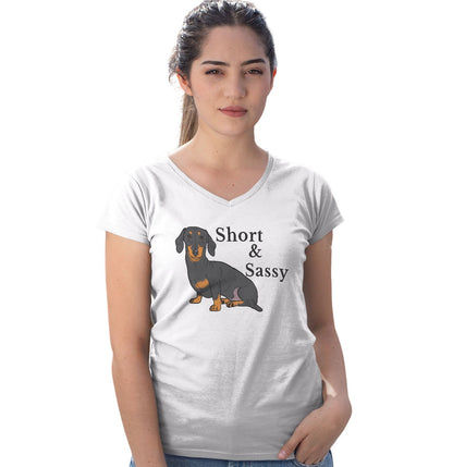 Short and Sassy - Women's V-Neck T-Shirt