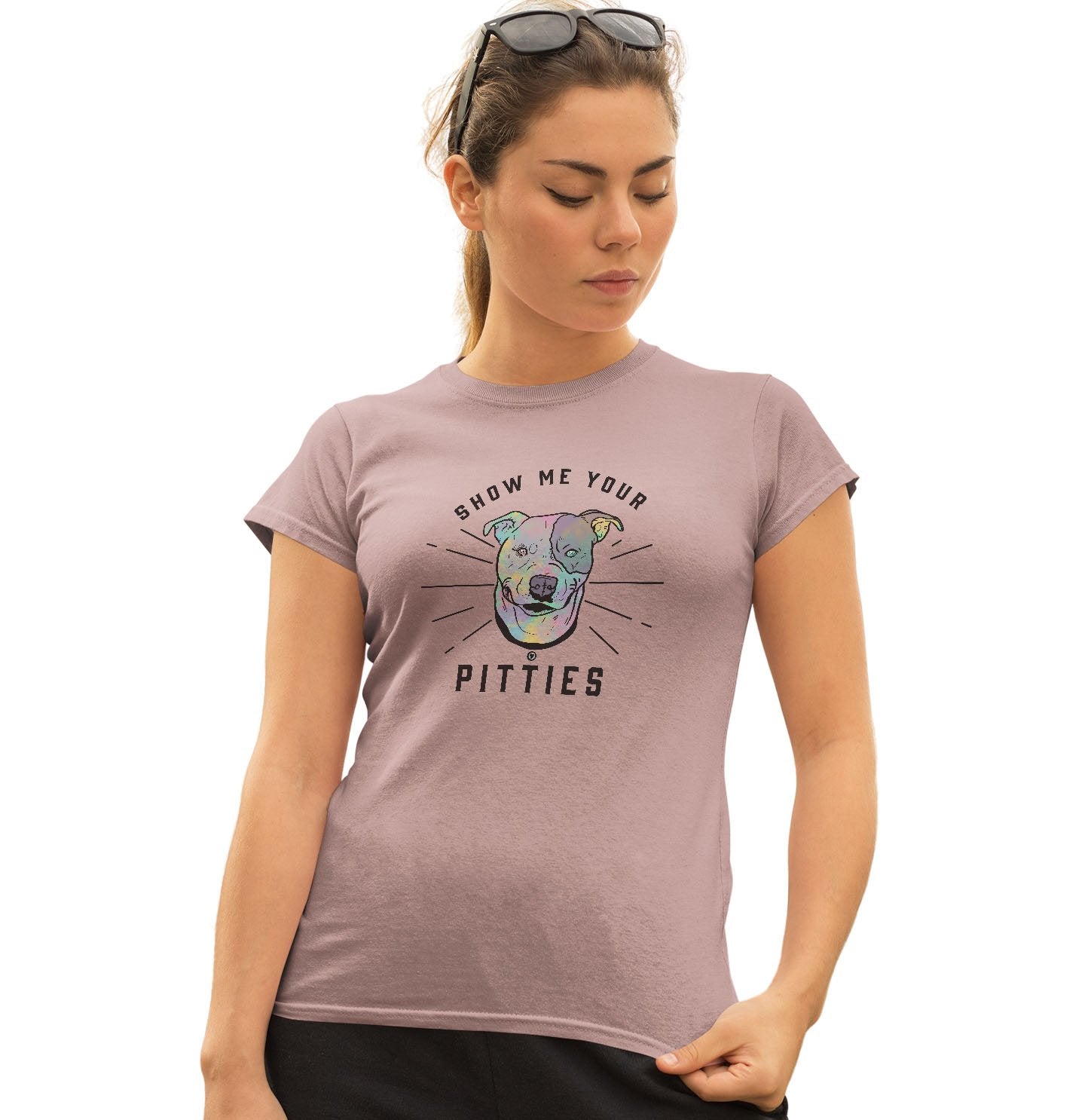 Animal Pride - Show Your Pitties - Women's Fitted T-Shirt