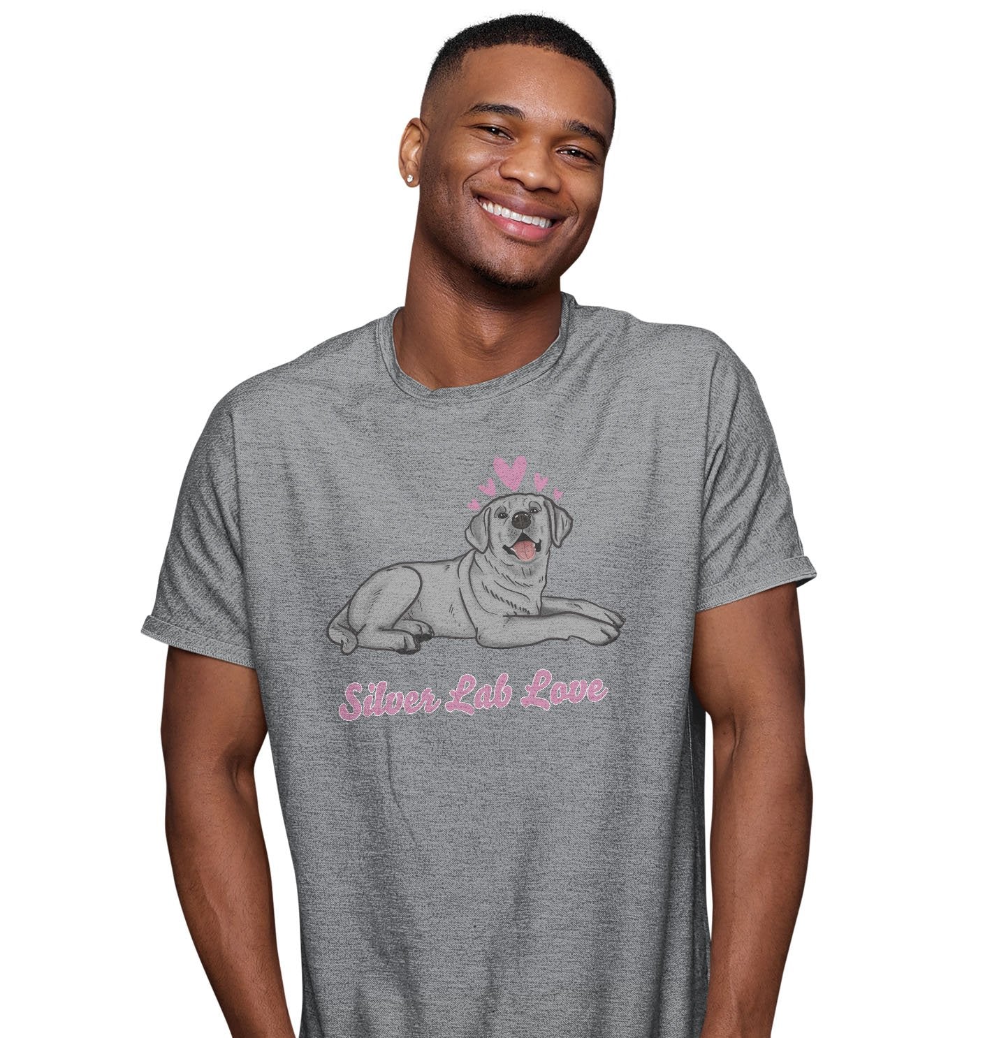 Silver Lab Love - Adult Unisex T-Shirt