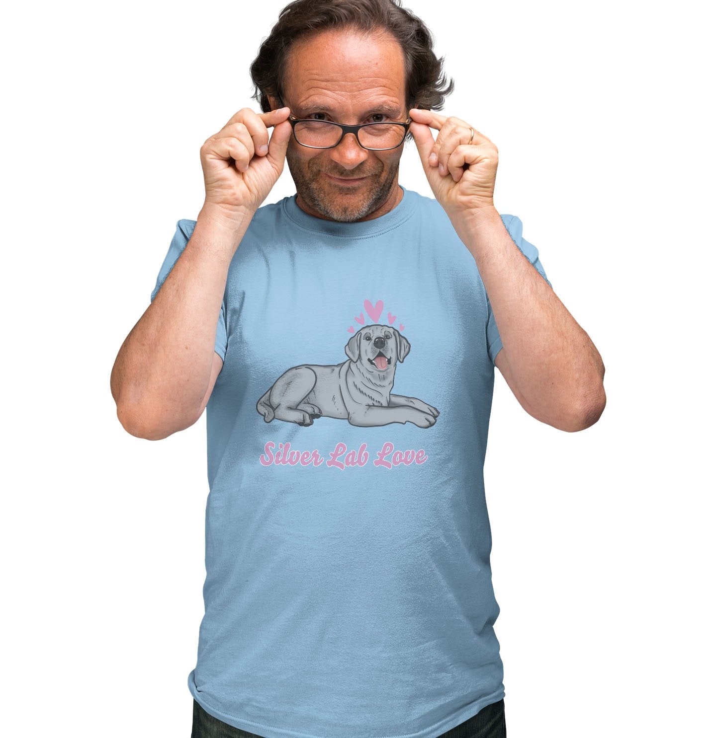 Silver Lab Love - Adult Unisex T-Shirt