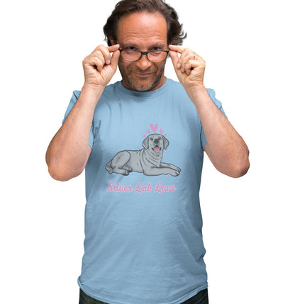 Silver Lab Love - Adult Unisex T-Shirt