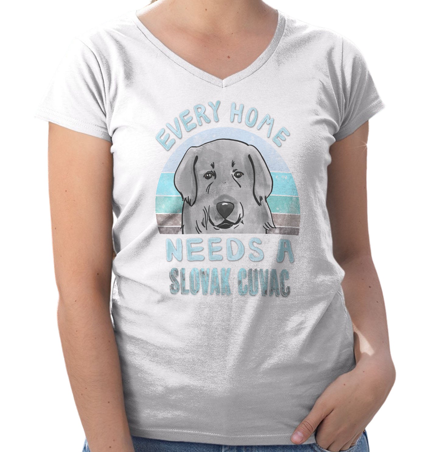 Every Home Needs a Slovensky Cuvac - Women's V-Neck T-Shirt