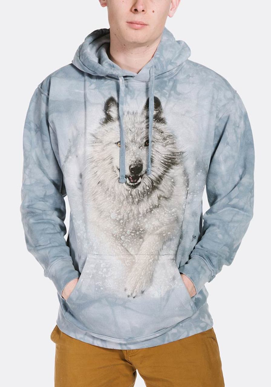 Snow Plow Wolf - Adult Unisex Hoodie Sweatshirt
