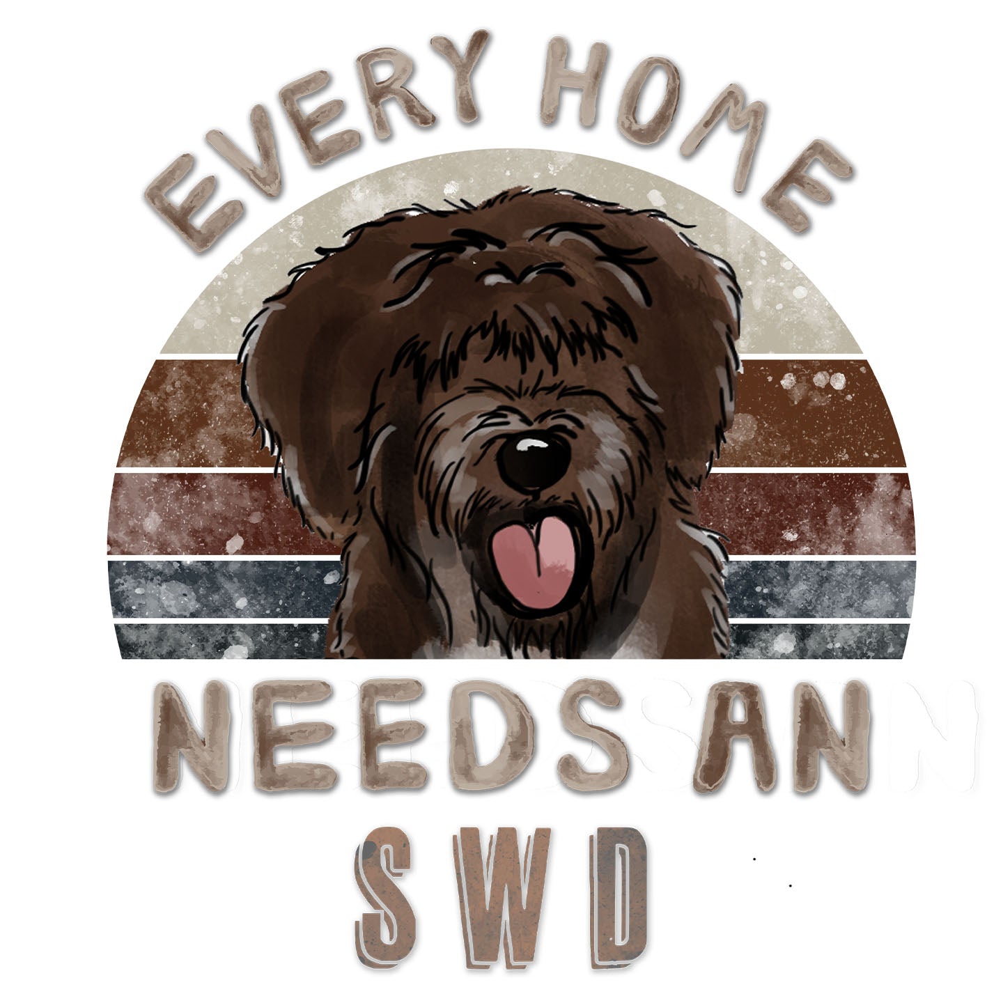 Every Home Needs a Spanish Wate rDog - Women's V-Neck T-Shirt