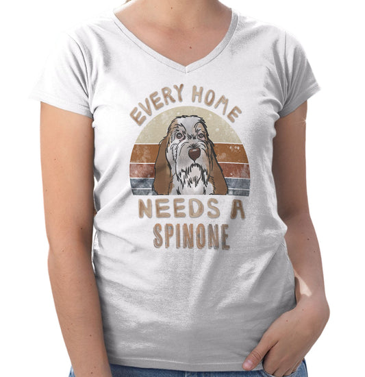 Every Home Needs a Spinone Italiano - Women's V-Neck T-Shirt