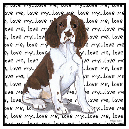 Springer Puppy Love Text - Women's V-Neck Long Sleeve T-Shirt