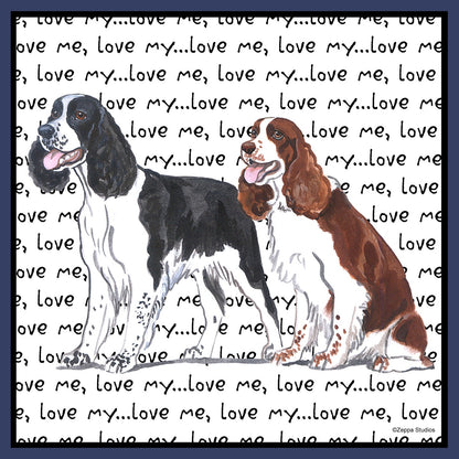 Two Springer Love Text - Adult Unisex Crewneck Sweatshirt