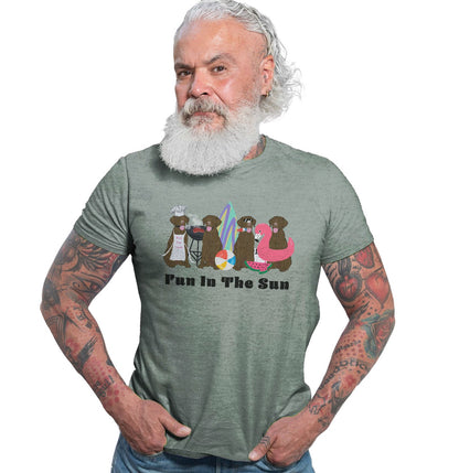 Summer Lineup Chocolate Lab - Adult Tri-Blend T-Shirt