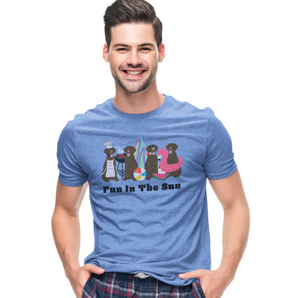 Summer Lineup Chocolate Lab  - Tri-Blend T-Shirt