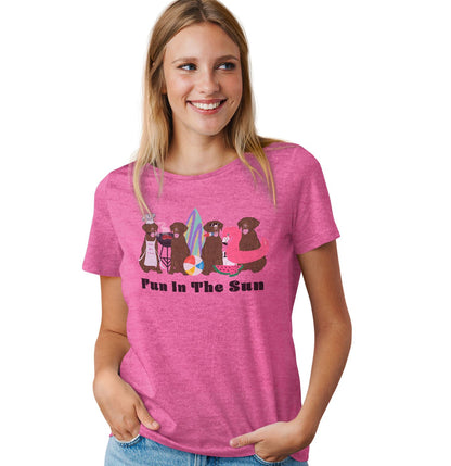 Summer Lineup Chocolate Lab - Women's Tri-Blend T-Shirt
