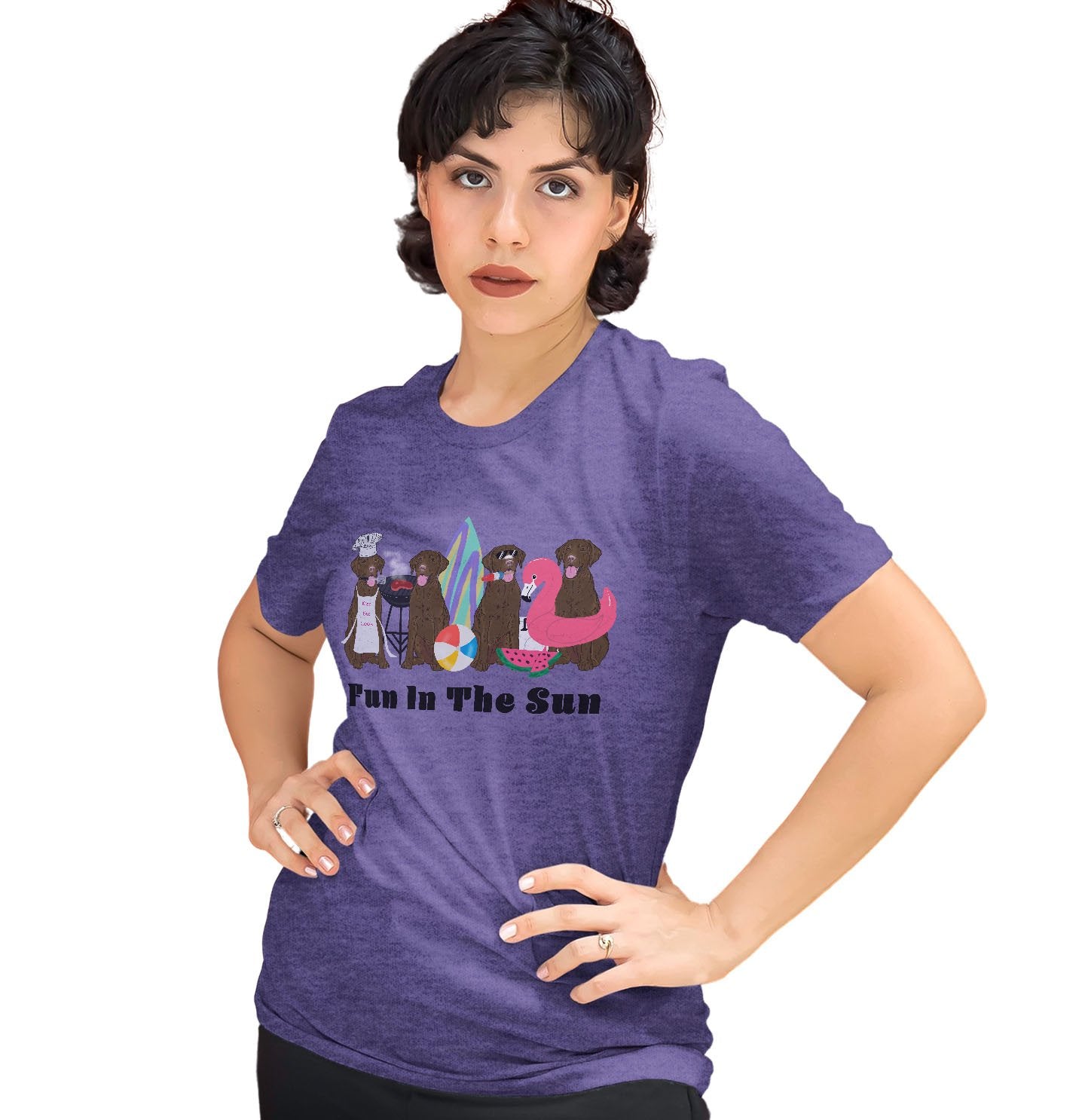 Summer Lineup Chocolate Lab  - Women's Tri-Blend T-Shirt