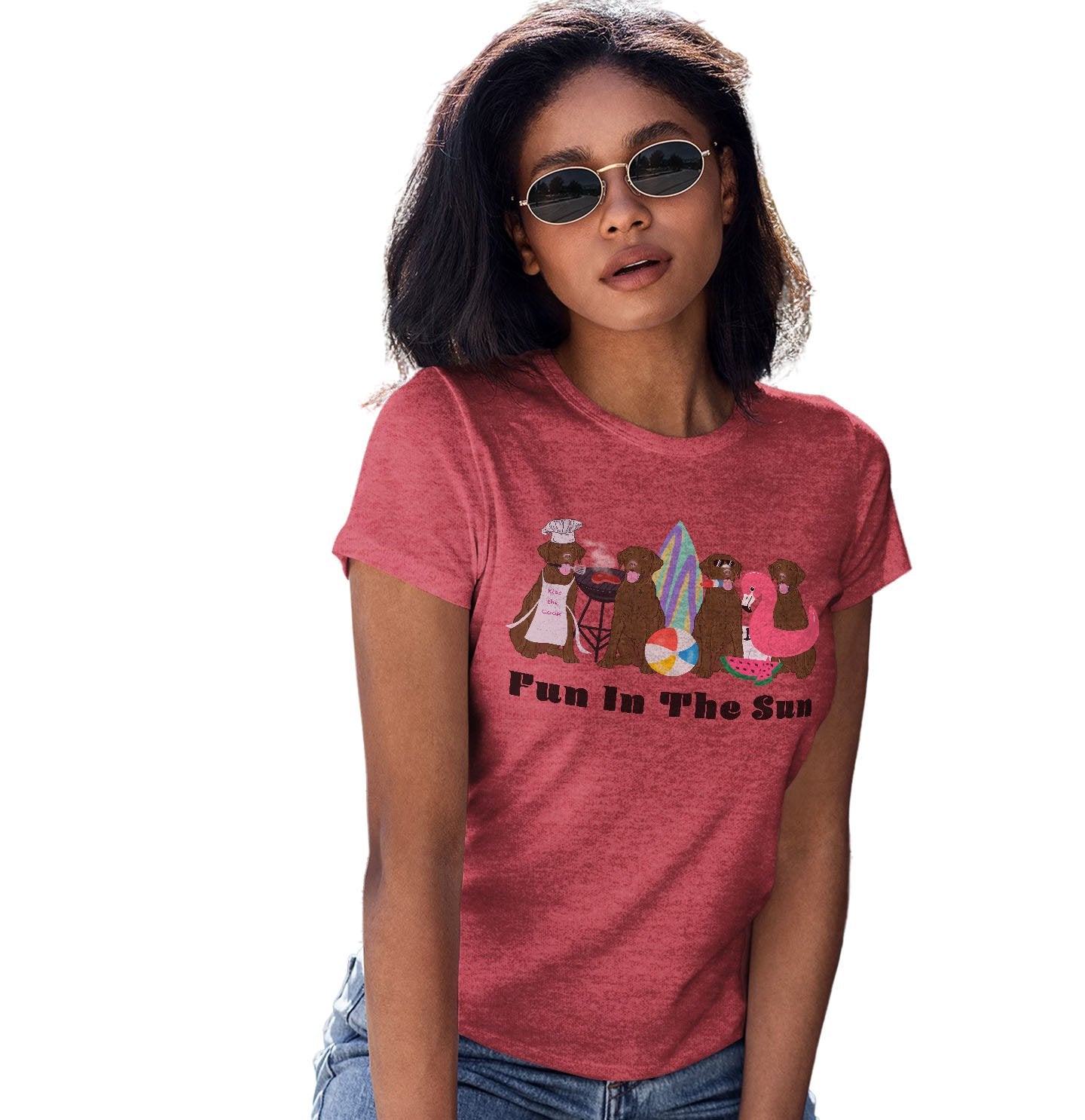 Summer Lineup Chocolate Lab - Women's Tri-Blend T-Shirt