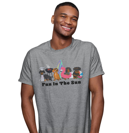 Summer Dachshunds - Adult Unisex T-Shirt
